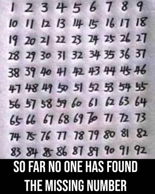 Invisible Number Example The “Invisible” Numbers: Why Our Brains Fail This Simple Counting Test ...